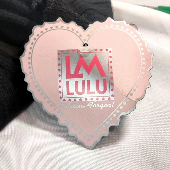 NWT Patricia Forgeal LM LULU French Black Silver Wool Fur Sweater Y2K Goth Rave - Picture 13 of 16